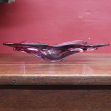 Load image into Gallery viewer, Circa 1960 Italian Mid-Century Art Glass Star or Orchid Bowl in Pink Cranberry Glass. B12272