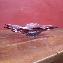 Load image into Gallery viewer, Circa 1960 Italian Mid-Century Art Glass Star or Orchid Bowl in Pink Cranberry Glass. B12272