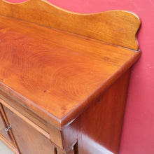 Load image into Gallery viewer, Antique Australian Cedar Chiffonier with Shield Front Doors and Cotton Reel Columns. B12638