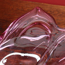Load image into Gallery viewer, Circa 1960 Italian Mid-Century Art Glass Star or Orchid Bowl in Pink Cranberry Glass. B12272