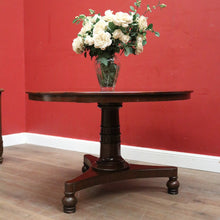 Load image into Gallery viewer, Antique Australian Cedar Dining or Kitchen Table, or large Pedestal Foyer Table. B12249