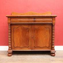 Load image into Gallery viewer, Antique Australian Cedar Chiffonier with Shield Front Doors and Cotton Reel Columns. B12638