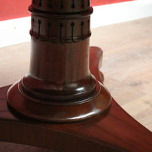 Load image into Gallery viewer, Antique Australian Cedar Dining or Kitchen Table, or large Pedestal Foyer Table. B12249