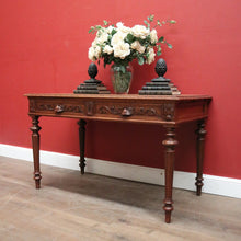 Load image into Gallery viewer, x SOLD Antique French Office Desk. Two Drawer Desk with Pull-out Slides or Hall Table. B12239