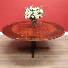 Load image into Gallery viewer, x SOLD Dyrlund Denmark Rosewood Flip-Flap Expandable Dining Table with Four Hidden Leaves – Rare Mid-Century Modern. B12658