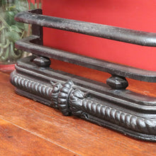 Load image into Gallery viewer, Antique Victorian Cast Iron Fire Fender with Decorative Rope and Scroll Detail. B12953