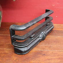Load image into Gallery viewer, Antique Victorian Cast Iron Fire Fender with Decorative Rope and Scroll Detail. B12953