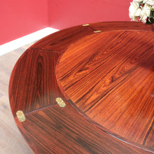 Load image into Gallery viewer, x SOLD Dyrlund Denmark Rosewood Flip-Flap Expandable Dining Table with Four Hidden Leaves – Rare Mid-Century Modern. B12658