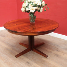 Load image into Gallery viewer, x SOLD Dyrlund Denmark Rosewood Flip-Flap Expandable Dining Table with Four Hidden Leaves – Rare Mid-Century Modern. B12658