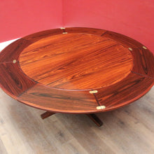 Load image into Gallery viewer, x SOLD Dyrlund Denmark Rosewood Flip-Flap Expandable Dining Table with Four Hidden Leaves – Rare Mid-Century Modern. B12658