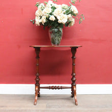 Load image into Gallery viewer, English Pine Chess Table with Hand-Painted Chessboard Top and Turned Legs. B13044