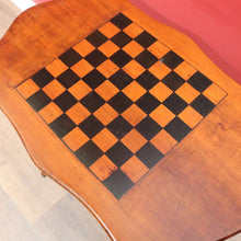 Load image into Gallery viewer, English Pine Chess Table with Hand-Painted Chessboard Top and Turned Legs. B13044