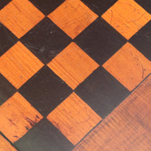 Load image into Gallery viewer, English Pine Chess Table with Hand-Painted Chessboard Top and Turned Legs. B13044