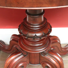 Load image into Gallery viewer, Antique English Fold Over Card Table or Pedestal Hall / Lamp Table. B12243
