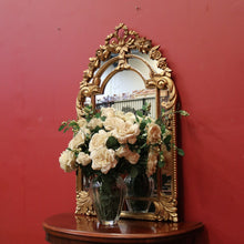 Load image into Gallery viewer, French Wall Hanging Mirror with a Heavily Ornate Gilt Frame. B12000