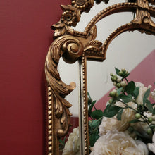 Load image into Gallery viewer, French Wall Hanging Mirror with a Heavily Ornate Gilt Frame. B12000