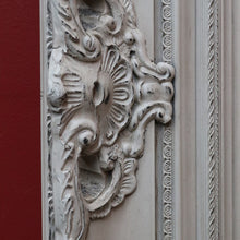 Load image into Gallery viewer, Vintage French Provincial Style Bevelled Wall Mirror in Antique Ivory Finish. B13046