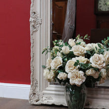 Load image into Gallery viewer, Vintage French Provincial Style Bevelled Wall Mirror in Antique Ivory Finish. B13046
