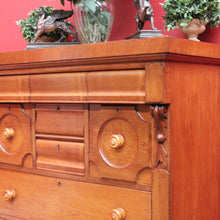 Load image into Gallery viewer, Antique Australian Cedar Chest of Eight Drawers with Original Mother of Pearl Handles. B13043