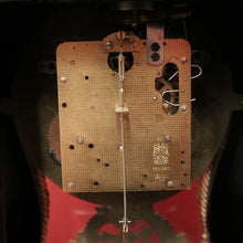 Load image into Gallery viewer, x SOLD French Boulle Clock, with Gilt Brass Detail, Walnut Case with Floral Marquetry, Glass Door. B12102