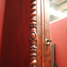 Load image into Gallery viewer, x SOLD Antique French Walnut and Mirror Linen Press or Hall Cabinet with Mirror Door. B12238