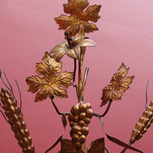 Load image into Gallery viewer, Antique French Gilt Brass Ecclesiastical Altar Ornament with Wheat Grapes and Cross. B12398