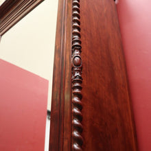 Load image into Gallery viewer, x SOLD Antique French Walnut and Mirror Linen Press or Hall Cabinet with Mirror Door. B12238