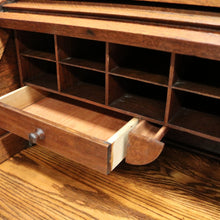 Load image into Gallery viewer, x SOLD Antique Cutler Desk, Cutler Roll Top Desk, Office Desk, Railway Tambour Roll Top. B11789