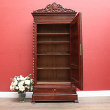 Load image into Gallery viewer, x SOLD Antique French Walnut and Mirror Linen Press or Hall Cabinet with Mirror Door. B12238