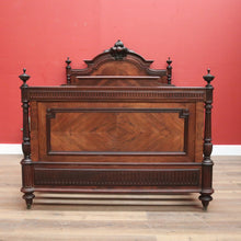 Load image into Gallery viewer, x SOLD Antique French Rosewood Bed, Double. includes slat base, Foot, Headboard, Side Rails. B12237