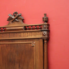 Load image into Gallery viewer, x SOLD Antique French Walnut Single Bed Head Single Bed Headboard with Thistle Finials B10457