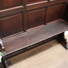 Load image into Gallery viewer, x SOLD Antique French Oak Narrow Hall Seat, Antique French Gothic Church Pew Seat Chair B11202