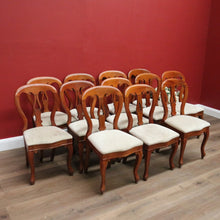 Load image into Gallery viewer, x SOLD Set of 12 Antique Dining Chairs, Antique English Mahogany Kitchen Chairs B11144