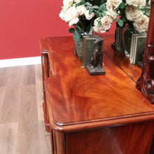 Load image into Gallery viewer, x SOLD Antique English Sideboard, Mahogany Mirror Back Inverted Sideboard Cabinet B10825