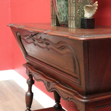Load image into Gallery viewer, x SOLD Vintage French Oak Drop/Fall Front Kneading Trough Hallway Table Cabinet Stand B10703