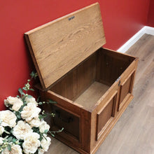 Load image into Gallery viewer, x SOLD Vintage French Trunk Coffer Coffee Table, Chest. Wrought Iron Handle Blanket Box B10642