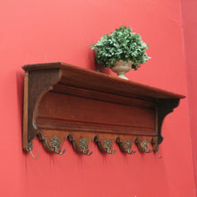 Load image into Gallery viewer, x SOLD Antique French Coat Rack, Coat and Scarf Rack Umbrella Holder Oak Brass Hat Rack B10763