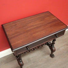 Load image into Gallery viewer, x SOLD Antique English Mahogany Hall Table, Side Table, Single Drawer Hall Table, Desk. B10055