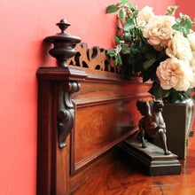 Load image into Gallery viewer, x SOLD Antique English Rosewood Sideboard Fretwork Backboard and Doors Twin Pedestals. B9851