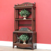 Load image into Gallery viewer, x SOLD Antique English Open Bookcase, Antique Art Nouveau Bookcase, Four Tier Book Self B10990