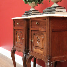 Load image into Gallery viewer, x SOLD Pair of French Antique Bedside Tables, Bedside Cabinets, Lamp Tables Side Tables B10565