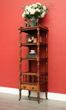 Load image into Gallery viewer, x SOLD Antique English Walnut Music Canterbury Open Bookcase Combination Display Stand. B9449