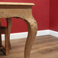 Load image into Gallery viewer, x SOLD Antique French Dining Table, Antique Raw Bleached Oak Kitchen Table, Carved Legs B10580