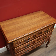 Load image into Gallery viewer, x SOLD French Chest of Drawers, Vintage French Oak 3 Drawer Chest Hall Cabinet Cupboard B10933