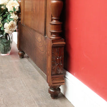 Load image into Gallery viewer, x SOLD Antique French Walnut Single Bed Head Single Bed Headboard with Thistle Finials B10457
