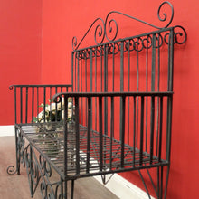 Load image into Gallery viewer, x SOLD Vintage French Wrought Iron Garden Chair, Seat Bench Chair Verandah Armchair. B10395