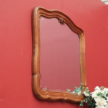 Load image into Gallery viewer, Antique French Mirror Oak Bevelled Edge Mirror, Wall Mirror, Vanity, Hall Mirror B10878