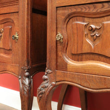 Load image into Gallery viewer, x SOLD Pair of French Antique Bedside Tables, Bedside Cabinets, Lamp Tables Side Tables B10565