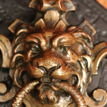 Load image into Gallery viewer, x SOLD Antique French Brass Door Knocker, Antique Brass Lion's Head, Dragon Ring Handle B10769