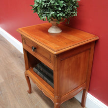 Load image into Gallery viewer, x SOLD Vintage French Cherrywood Bedside Tables, Lamp Table or Side Wine Table B11091